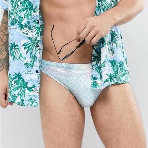 Foil mermaid swim brief